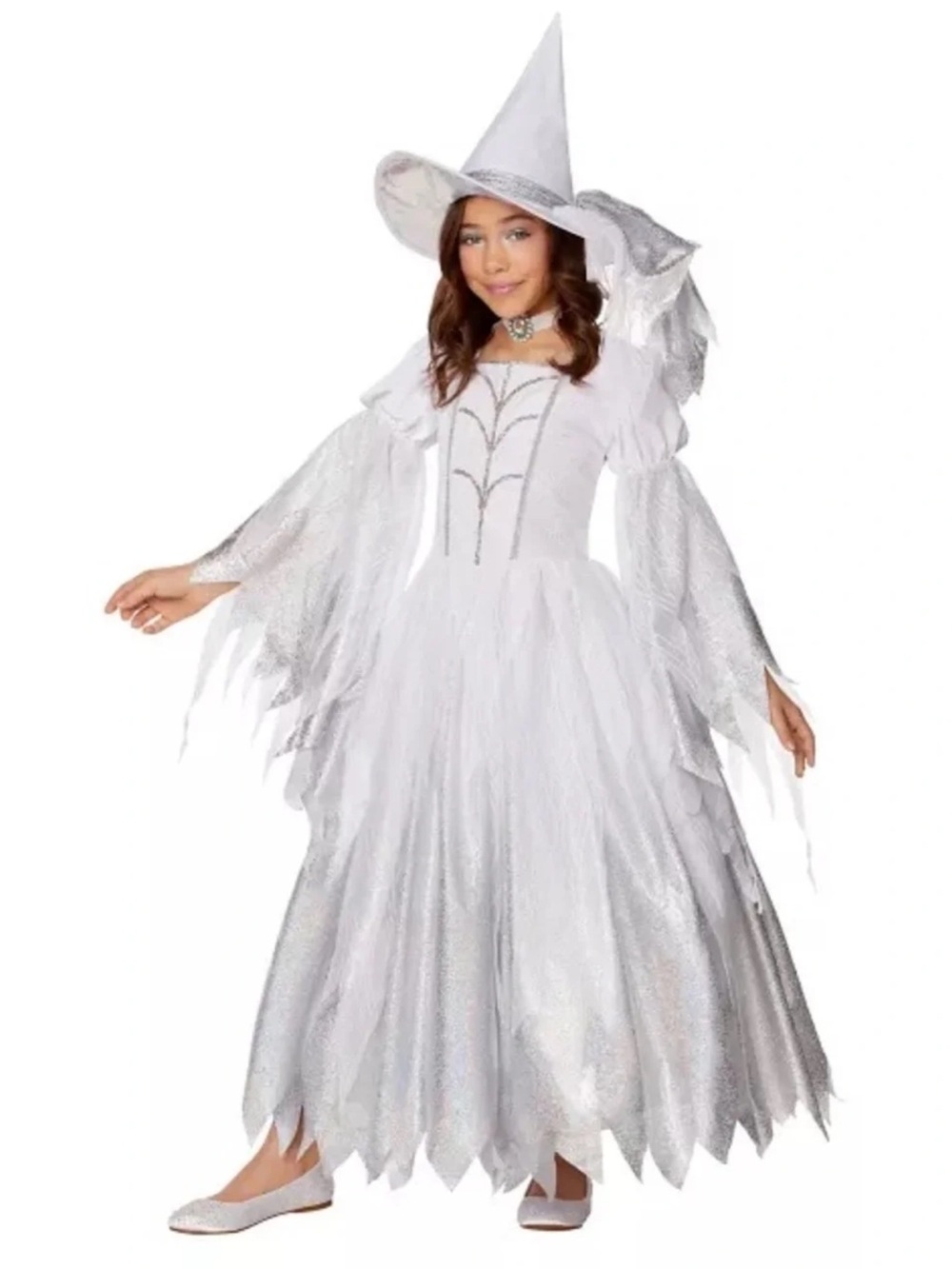 Spirit Halloween Kids Wintery Witch Costume Girls Halloween Size L 12-14